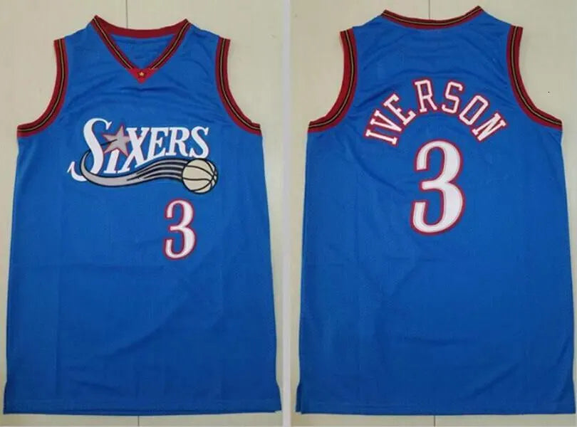 76erss Allen Iverson Jersey Retro Basketball Jerseys Men Youth Kids Georgetown H - SitterJersey.com