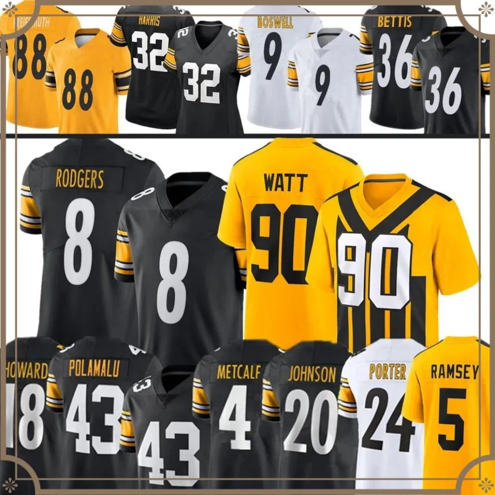 #13 PURDY Comfy V-Neck Football Jerseys Men Mesh Embroidery for Training and Com - SitterJersey.com