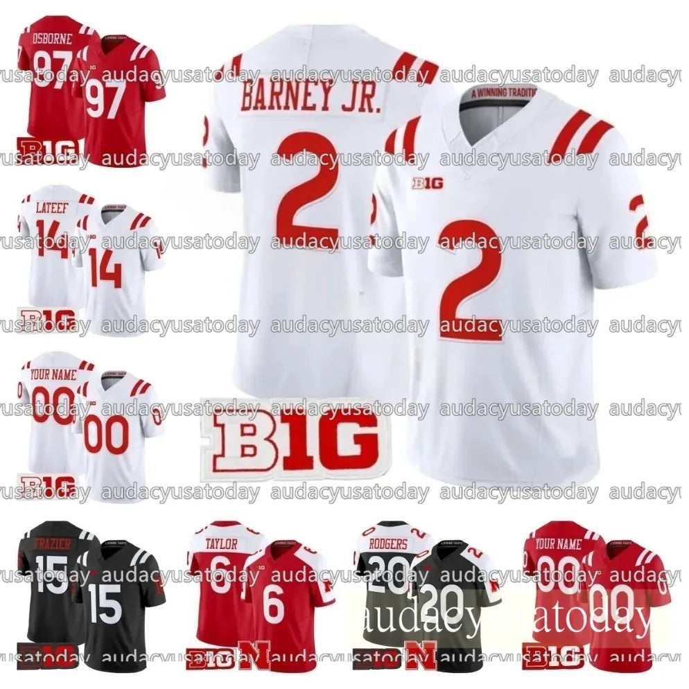 2026-27 Nebraska Cornhuskers Football Jersey Men women Daniel Kaelin Mekhi Nelso - SitterJersey.com