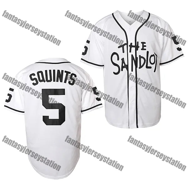 The Sandlot Baseball Jersey 10 White SMALLS Pattern Baseball Sports Tops Basebal - SitterJersey.com