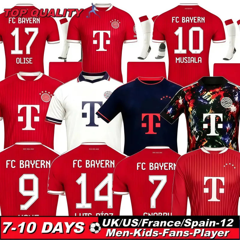26 27 MUSIALA OLISE KANE LUIS DIAZ soccer jerseys PAVLOVIC SANE football shirt G - SitterJersey.com