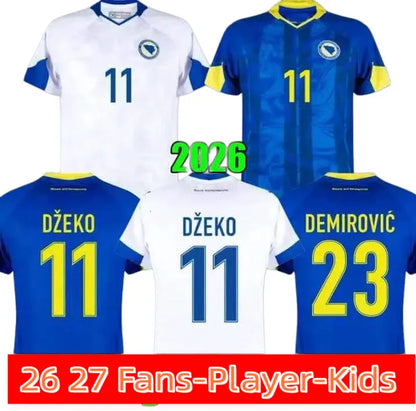 2026 Bosnia-Herzegovina World Cup Jerseys Bosnia and Herzegovina Dzeko Soccer Je - SitterJersey.com