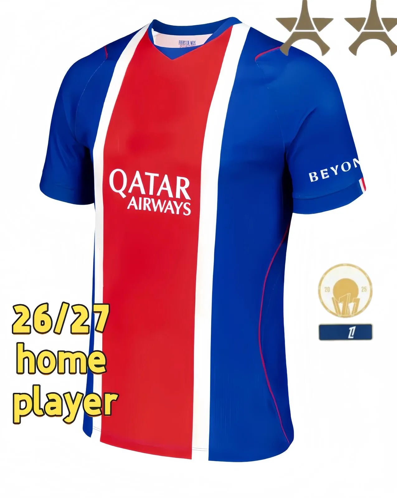 Psge jersey 26 27 DEMBELE HAKIMI BARCOLA NEVES ZAIRE EMERY DONNARUMMA MARQUINHOS - SitterJersey.com
