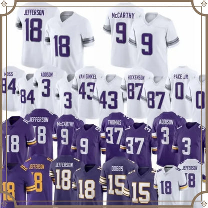 MinnesotaS J.J. McCarthy Addison Justin Jefferson VikingsSJersey Hockenson Kyler - SitterJersey.com