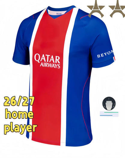 Psge jersey 26 27 DEMBELE HAKIMI BARCOLA NEVES ZAIRE EMERY DONNARUMMA MARQUINHOS - SitterJersey.com