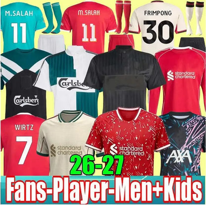 LFC 25 26 27 Liveropool Jersey ISAK WIRTZ EKITIKE M.SALAH VIRGIL Liveropool socc - SitterJersey.com