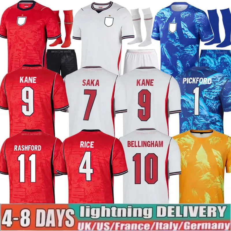 England Football Kit 2026 England 2026 World Cup Soccer Jersey Bellingham Palmer Eze Maguire EnglandS 26 27 Football Kits Football Shirt Rashford Kane Saka Rice Foden Women Men Kids Kits - SitterJersey.com