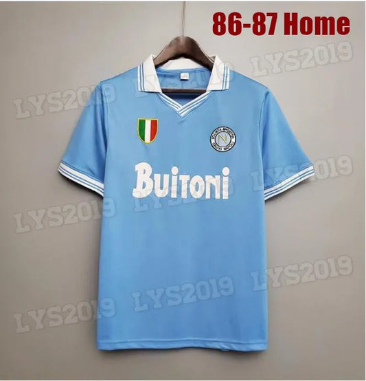 1987 1988 Retro Soccer Jerseys 87 88 Coppa Italia SSC Naples Maradona 10 Vintage - SitterJersey.com