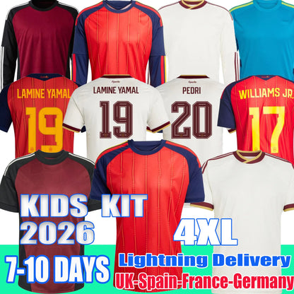 2026 Spain LAMINE YAMAL Soccer Jerseys 2026 Home WILLIAMS JR MORATA FABIAN JOSEL - SitterJersey.com