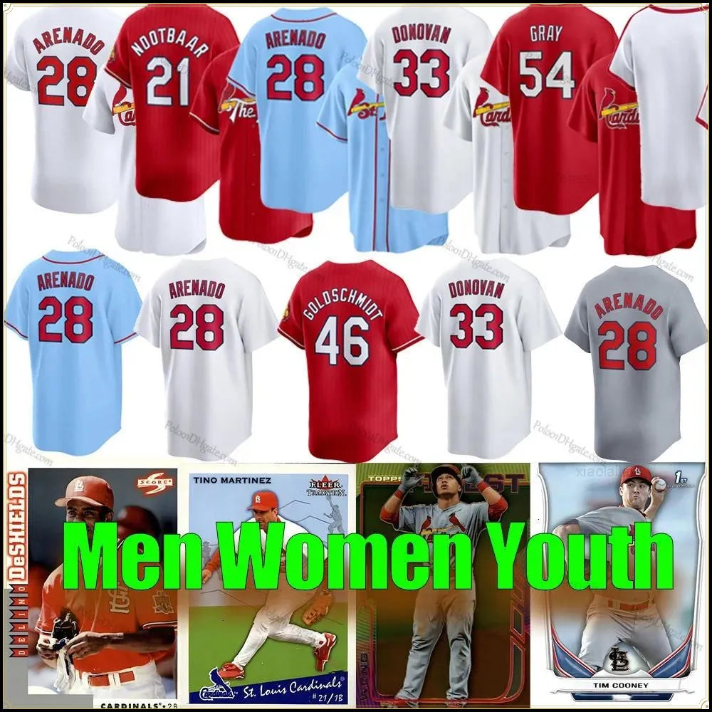 3 Dylan Carlson Baseball Jersey 28 Nolan Arenado 46 Goldschmidt City Connect Car - SitterJersey.com