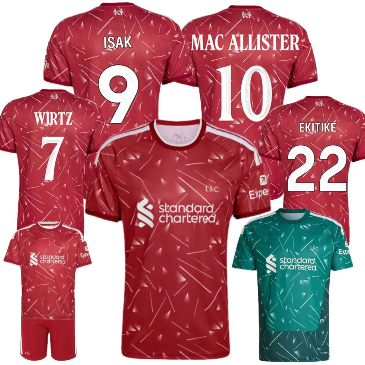 LFC 25 26 27 Liveropool Jersey ISAK WIRTZ EKITIKE M.SALAH VIRGIL Liveropool socc - SitterJersey.com