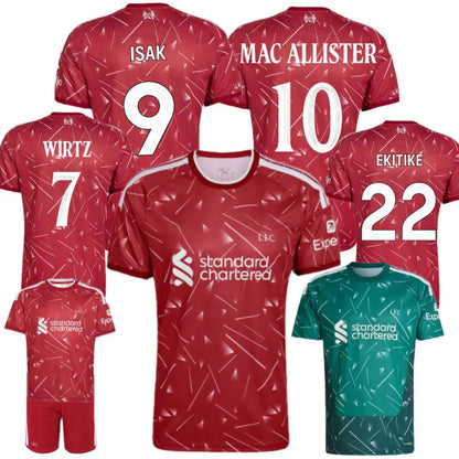LFC 25 26 27 Liveropool Jersey ISAK WIRTZ EKITIKE M.SALAH VIRGIL Liveropool socc - SitterJersey.com