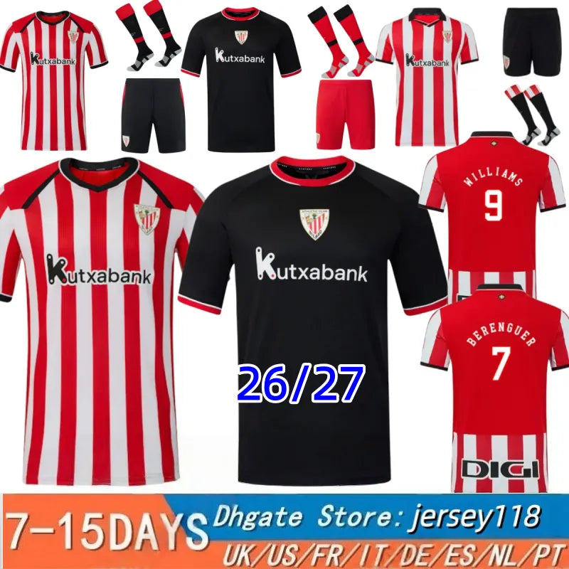 26 27 Bilbao WILLIAMS JR Soccer Jerseys 2026 Goalkeeper Athletic WILLIAMS BERENG - SitterJersey.com