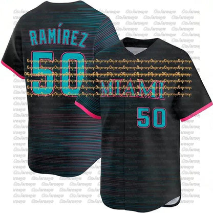 Miamis Marlins Jersey Eury Perez Kyle Stowers Otto Lopez Sandy Alcantara Liam Hi - SitterJersey.com