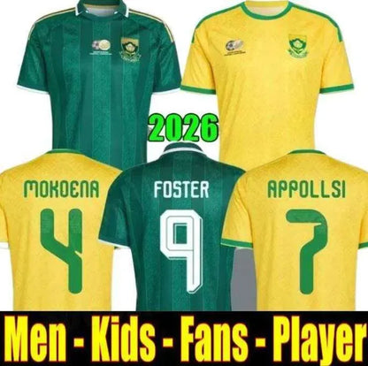 South Africa Football Shirt 2026 World Cup Home Kit FOSTER 26 27 Soccer Jersey A - SitterJersey.com