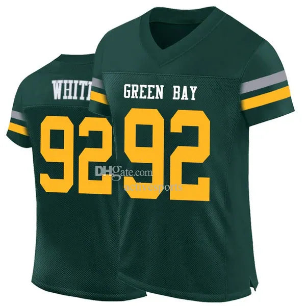 Embroidered Polyester Jersey, V-Neck Short Sleeve Sports Top, Loose Fit for Socc - SitterJersey.com