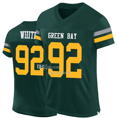 Embroidered Polyester Jersey, V-Neck Short Sleeve Sports Top, Loose Fit for Socc - SitterJersey.com