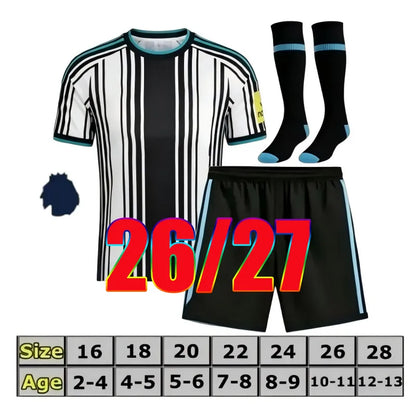 Newcastle 26 27 Football Shirt Black Children's Set Top BARNES BRONO G. Gordon I - SitterJersey.com