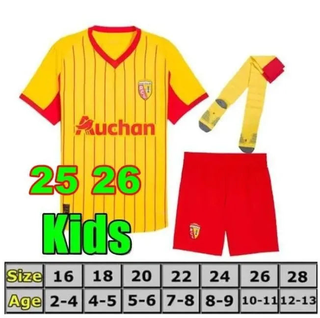 25 26 27 Home Away Maillot RC Lens Soccer Jerseys THIRD Saint-Barbe Special KAKU - SitterJersey.com
