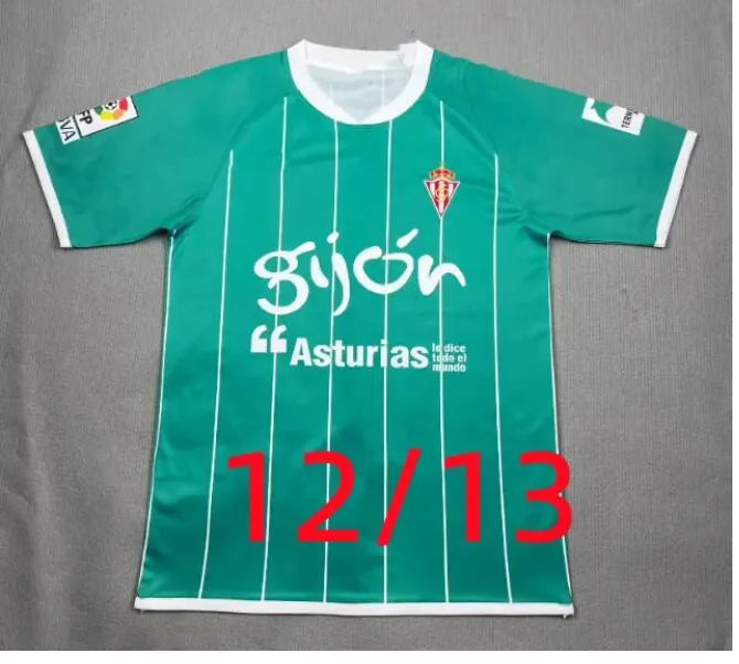 4XL 26 27 Sporting de Gijon Soccer Jerseys 84 86 94 95 96 01 02 08 Retro David V - SitterJersey.com