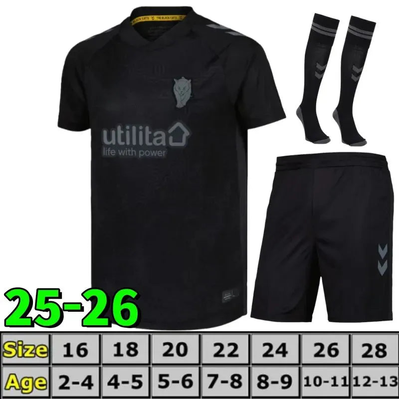 2026-27 sunderland Soccer JerseyS Home away third 25/26 RED BLACK KIDS s STEWART - SitterJersey.com