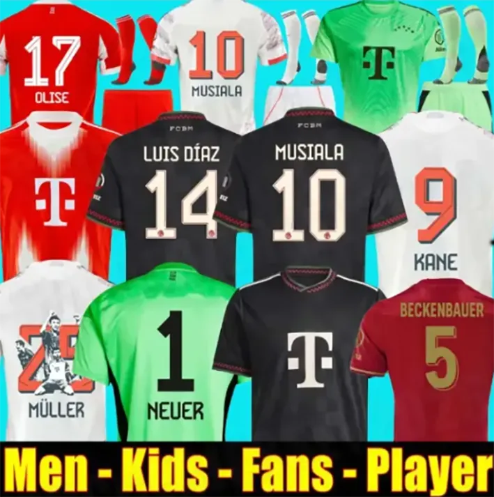 BayernS 2025 2026 2027 KANE MUSIALA OLISE soccer jerseys PAULOUIC LUIS DIAZ DAVI - SitterJersey.com