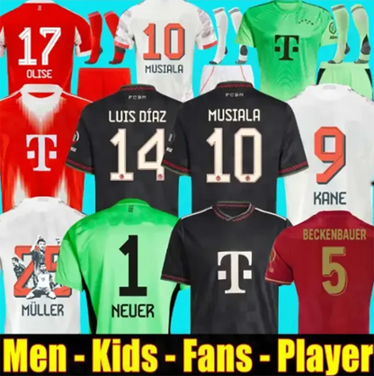 BayernS 2025 2026 2027 KANE MUSIALA OLISE soccer jerseys PAULOUIC LUIS DIAZ DAVI - SitterJersey.com