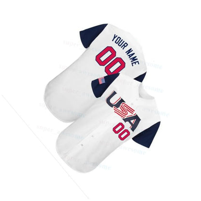 Team USA Baseball Jersey Aaron Judge Paul Skenes Bobby Witt Jr Kyle Schwarber Ca - SitterJersey.com
