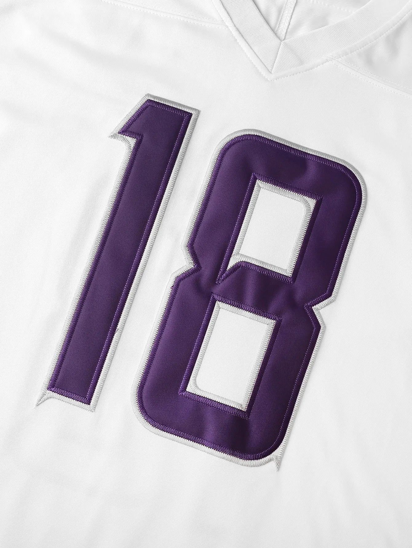 18 Men Comfy V-Neck Football Jerseys Mesh Embroidery For Training And Competitio - SitterJersey.com