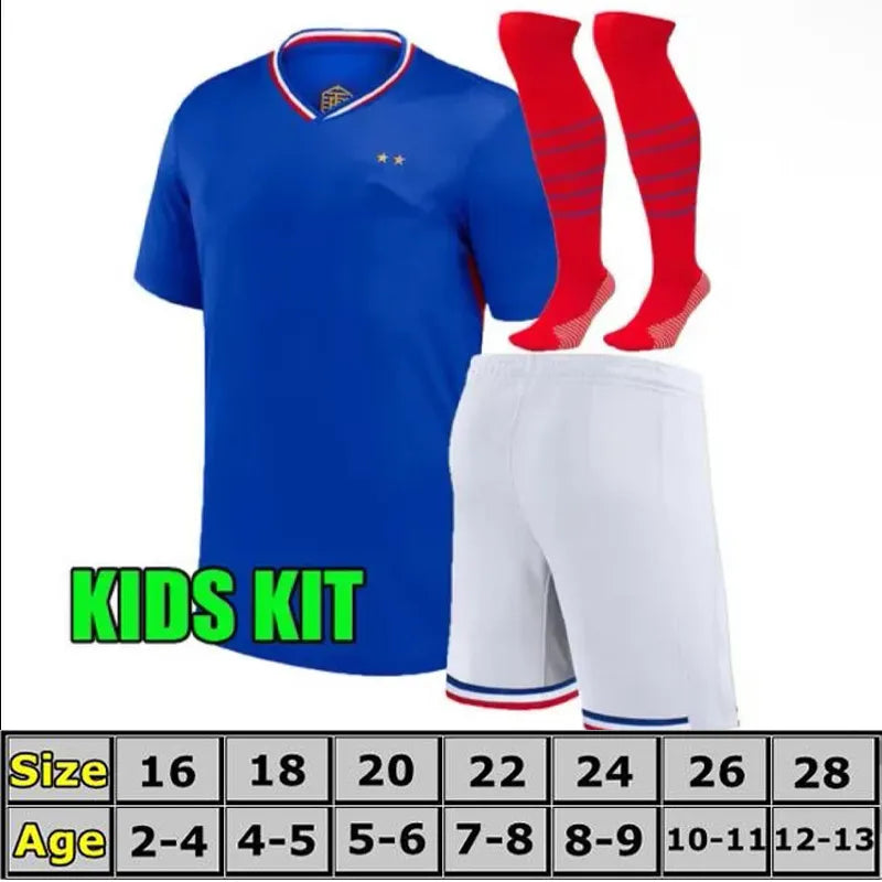 France Football Jersey 2026 France Jersey World Cup 2026 French Soccer Jerseys MBAPPE DEMBELE EKITIKE Olise Kids National Team Retro Football Tops Shirt Maillot De Foot ZIDANE HENRY - SitterJersey.com