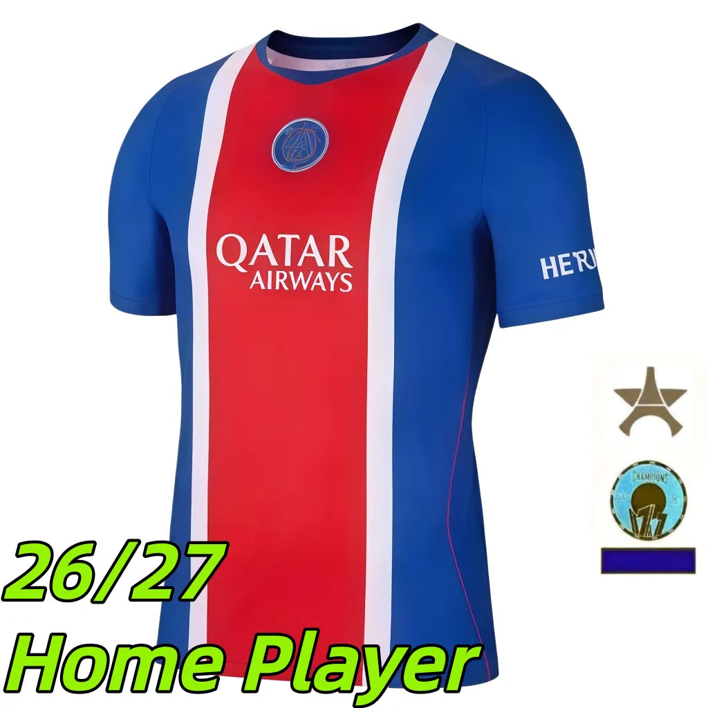 Psges jersey 26 27 maillot psges O.DEMBELE KVARATSKHELIA EMERY RAMOS HAKIMI N.ME - SitterJersey.com