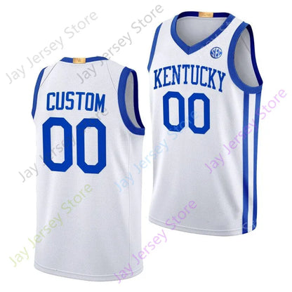 Kentucky Wildcat Basketball Jersey College 1 Denzel Aberdeen 00 Otega Oweh 5 Col - SitterJersey.com