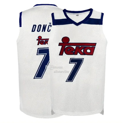 Men's Breathable #7 V-Neck Embroidered Basketball Jersey , Stretchy Polyester Ta - SitterJersey.com