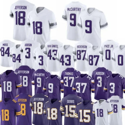 MinnesotaS J.J. McCarthy Addison Justin Jefferson VikingsSJersey Hockenson Kyler - SitterJersey.com