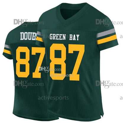 Embroidered Polyester Jersey, V-Neck Short Sleeve Sports Top, Loose Fit for Socc - SitterJersey.com