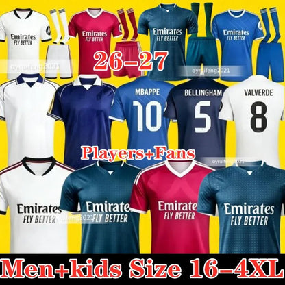 25 26 27 MBAPPE BELLINGHAM VINI JR soccer jerseys HUIJSEN valverde CARVAJAL 2026 - SitterJersey.com