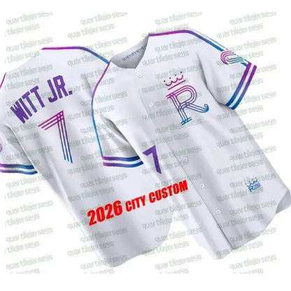 7 Bobby Witt Jr. 2026 Fourth Of July Royal Jerseys Salvador Perez Jonathan India - SitterJersey.com