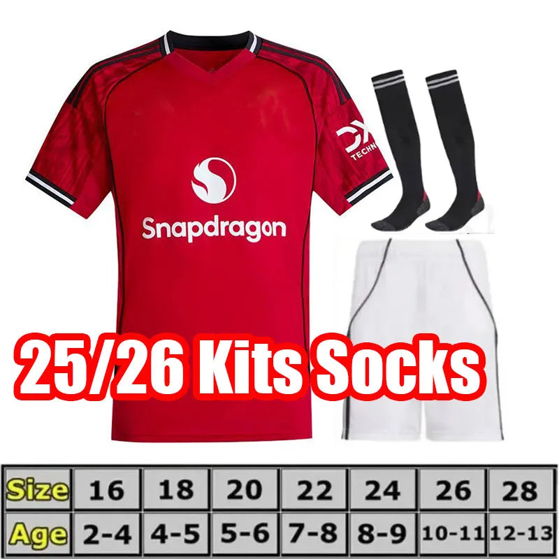 ManUnited SESKO MBEUMO CUNHA 25 26 27 Soccer Jerseys football shirts B. FERNANES - SitterJersey.com