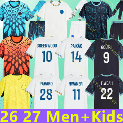 25 26 27 maillot de foot GREENWOOD marseille jersey soccer PAVARD MEDINA PAIxao  - SitterJersey.com