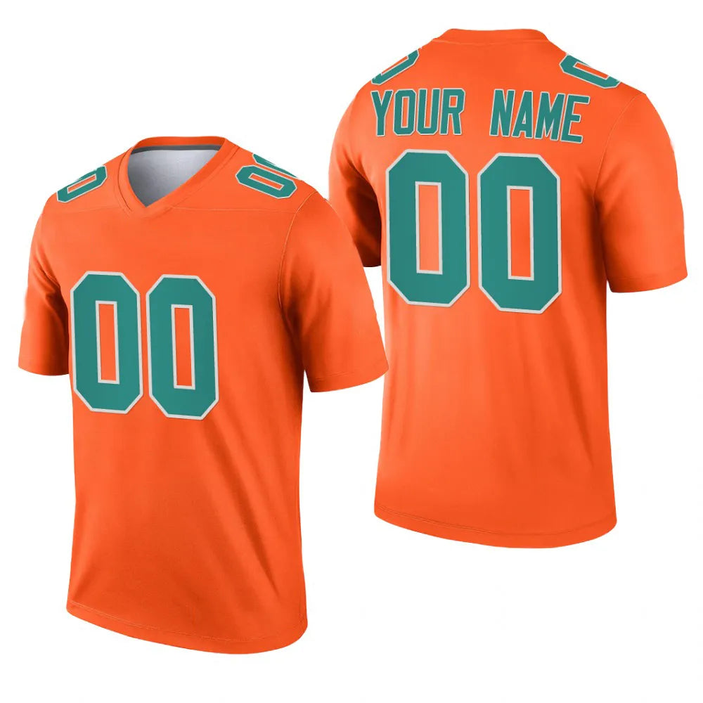 Custom Football Jersey Marino Hill Waddle Huntley Tagovailoa Thompson Achane Foo - SitterJersey.com
