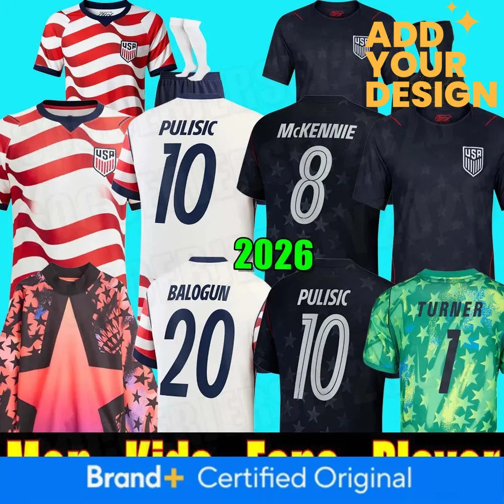 usa jersey 2026 worldcup Usa Soccerjersey 2026 World Cup PULISIC BALOGUN Footbal - SitterJersey.com
