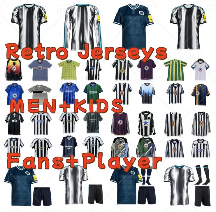 Newcastle 26 27 Football Shirt Black Children's Set Top BARNES BRONO G. Gordon I - SitterJersey.com