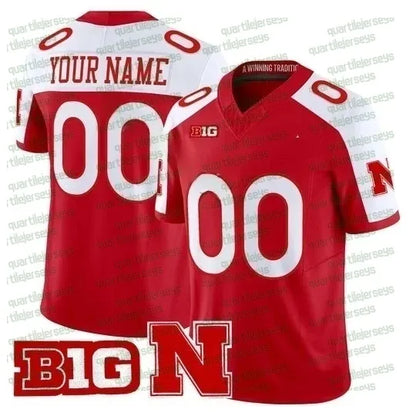 2026-27 Nebraska Cornhuskers Football Jersey Men women Daniel Kaelin Mekhi Nelso - SitterJersey.com