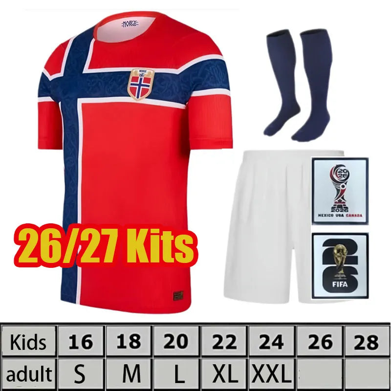 26 27 world cup Norway soccer jersey 2026 2027 HAALAND odegaard Sorloth Berge Me - SitterJersey.com