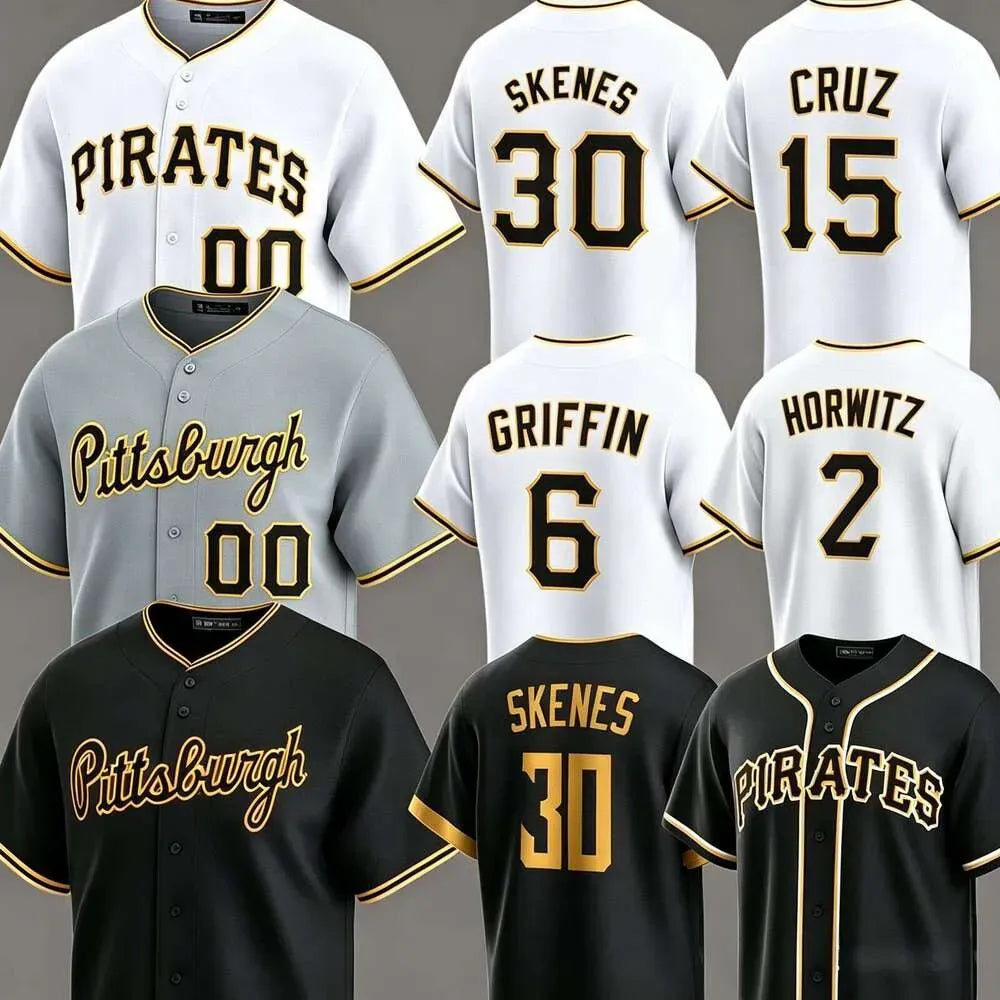 Men Pirates Baseball Jersey Willie Stargell Roberto Clemente Paul Skenes Endy Ro - SitterJersey.com