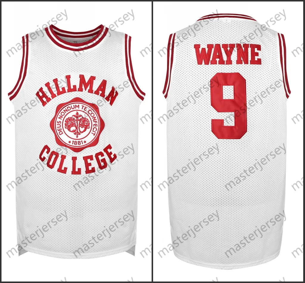 #9 WAYNE Men's Basketball Jersey Sweatshirt - Embroidered Movie Mesh Sleeveless  - SitterJersey.com