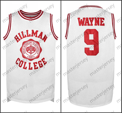 #9 WAYNE Men's Basketball Jersey Sweatshirt - Embroidered Movie Mesh Sleeveless  - SitterJersey.com