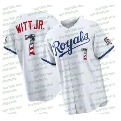 7 Bobby Witt Jr. 2026 Fourth Of July Royal Jerseys Salvador Perez Jonathan India - SitterJersey.com