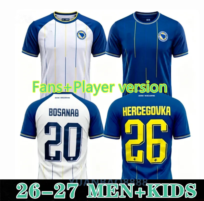 2026 Bosnia-Herzegovina World Cup Jerseys Bosnia and Herzegovina Dzeko Soccer Je - SitterJersey.com