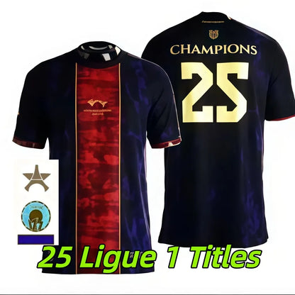 Psges jersey 26 27 maillot psges O.DEMBELE KVARATSKHELIA EMERY RAMOS HAKIMI N.ME - SitterJersey.com